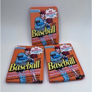 Set Of 3 SEALED 1990 Donruss Baseball Cards Factory Sealed Wax Pack